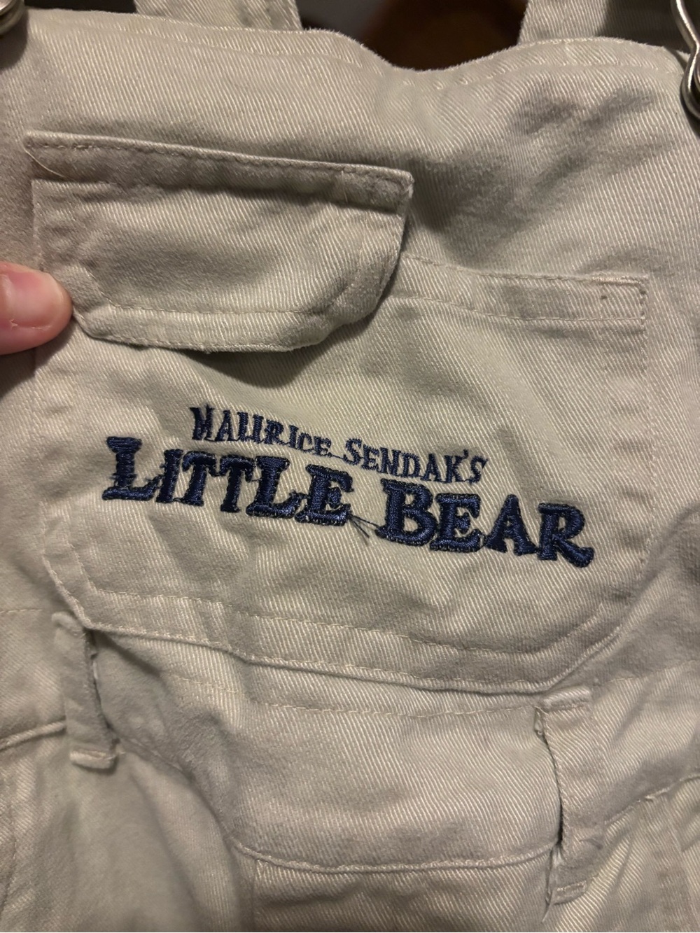 Rare Vintage size4T Maurice Sendak’s Little Bear embroidered overalls 100%cotton - Picture 8 of 10